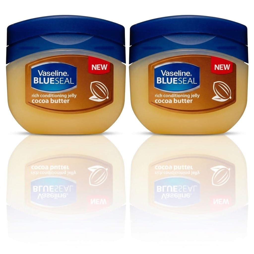 Vaseline Blue Seal Cocoa Butter Rich Conditioning Jelly 250ml | Deep Moisturizing Petroleum Jelly for Dry Skin | Cocoa Butter Infused Skin Protectant | For Body