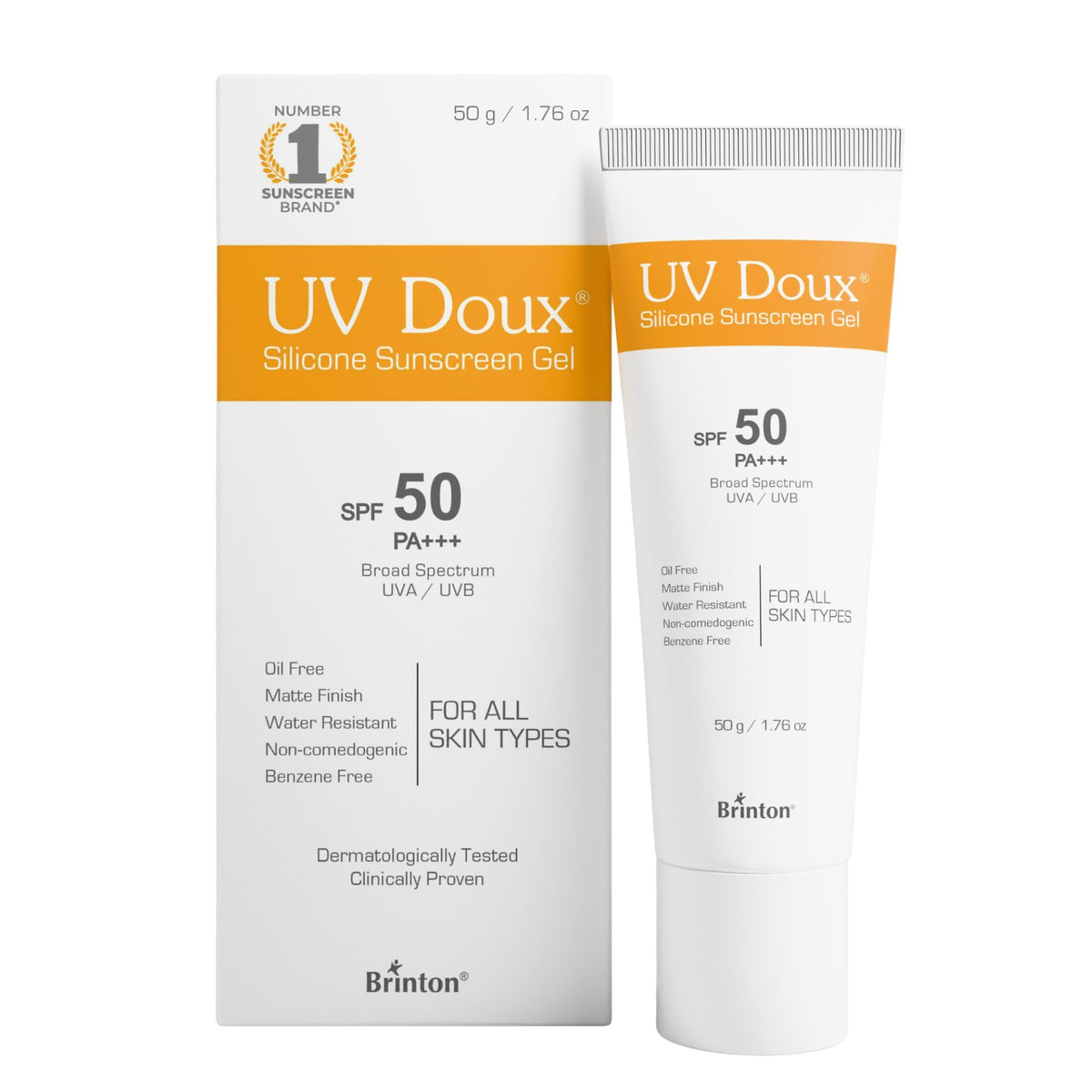 UV Doux Silicone Sunscreen Gel SPF 50 PA+++|India’s No.1 Dermatologist Recommended Brand|Invitro,In-Vivo Tested|UVA/UVB Protection, Benzene Free|No White Cast |