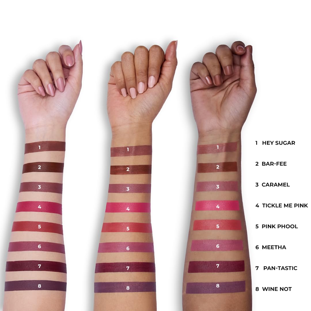 LoveChild Masaba 90s Drip Caramel (Pink Nude) Luxe-Matte Lipstick with Intense One-Swipe Color Payoff in High-Pigment HD Crème Matte Formula, 4gm