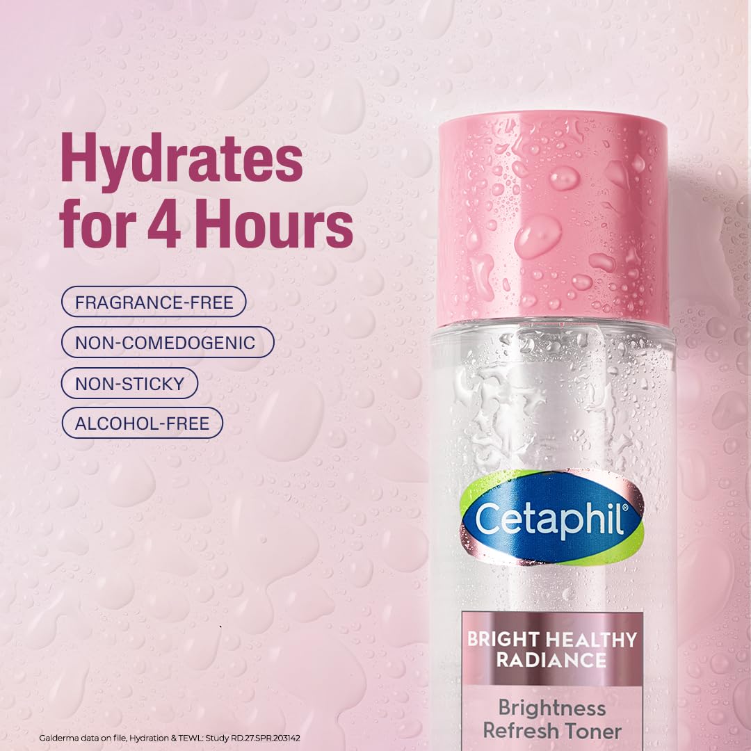 Cetaphil Bright Healthy Radiance Refresh Toner 150ml – Brightening & Radiance Refreshing Facial Toner with GentleBright Technology, Niacinamide & Sea Daffodil Extract, Hydrating & Skin-Tone Even Formula for Sensitive Skin, Daily Use