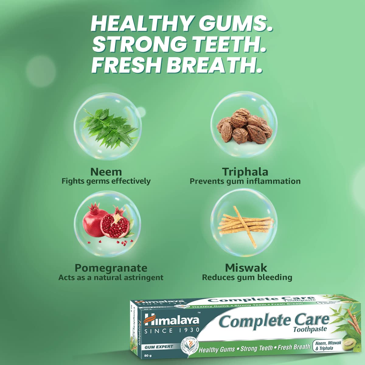Himalaya Complete Care Toothpaste For Strong Teeth & Healthy Gum, 2 X 150g