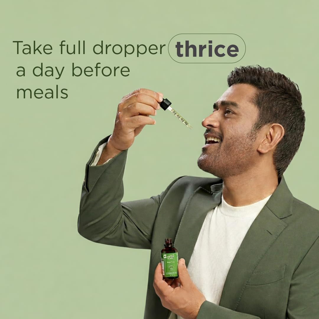 Arth Bitter Drops Weight Management Supplement - 15 Days Pack | Reduces Cravings Naturally | Improves Digestion & Bloating | With 14 Herbal Bitters, Karela, Dry