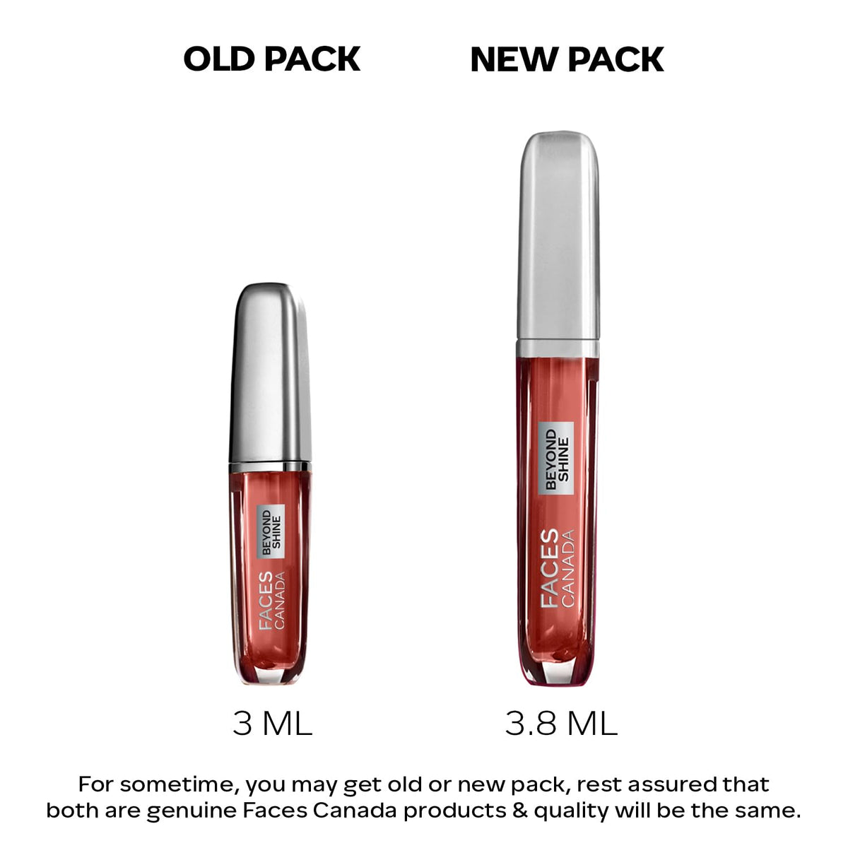 FACESCANADA Beyond Shine Lip Gloss - Baebe 03, 3.8Ml | Lightweight Non-Sticky Luxurious Texture For Glossy Lips | Instant Shine | Fuller, Supple & Plump Lips |