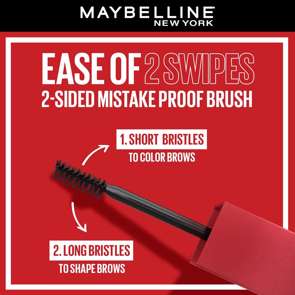 Maybelline New York Tattoo Brow 3 Day Styling Brow Gel - Grey Brown, Semi-permanent Tinted Eyebrow Gel, Water, smudge & Transfer-proof. Tattoo Brow 3 Day Styling Brow Gel Last Up To 3 Days | 6ml