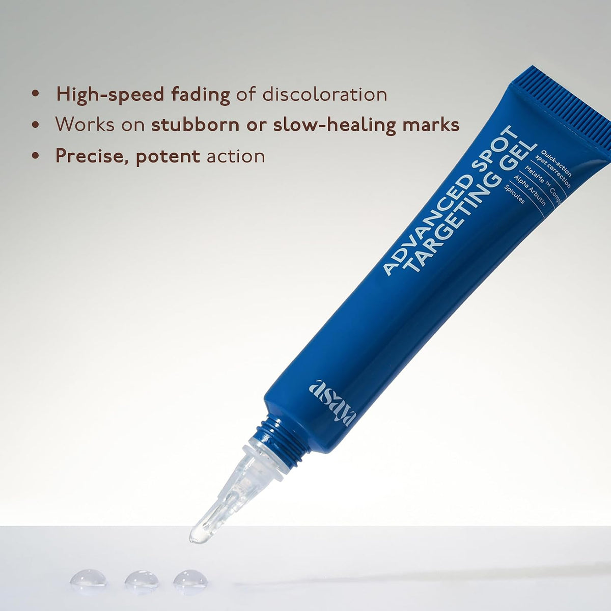 Asaya Advanced Dark Spot Targeting Gel | Reduces Pigmentation, Post-Inflammatory Hyperpigmentation, Acne Marks & Scars | MelaMe™ Complex, Spicules & Alpha Arbut