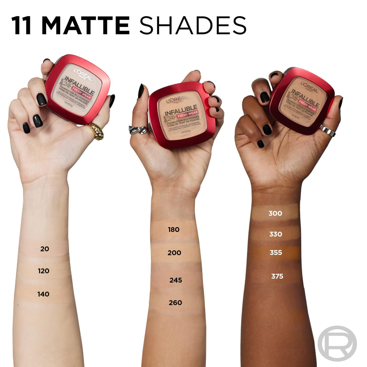 L'Oreal Paris Infallible 24H Powder Foundation, 300 Amber
