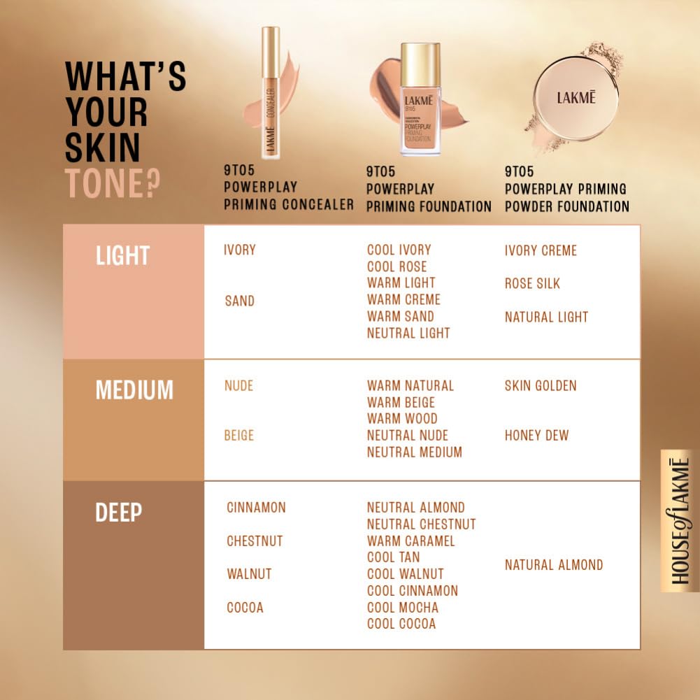 Lakme Powerplay Priming Concealer Built in Primer, Hydrating, Conceals Dark Circles 10 Ivory, 5.4ml (Fashionista Collection) Ivory 5.4 ml (Pack of 1)