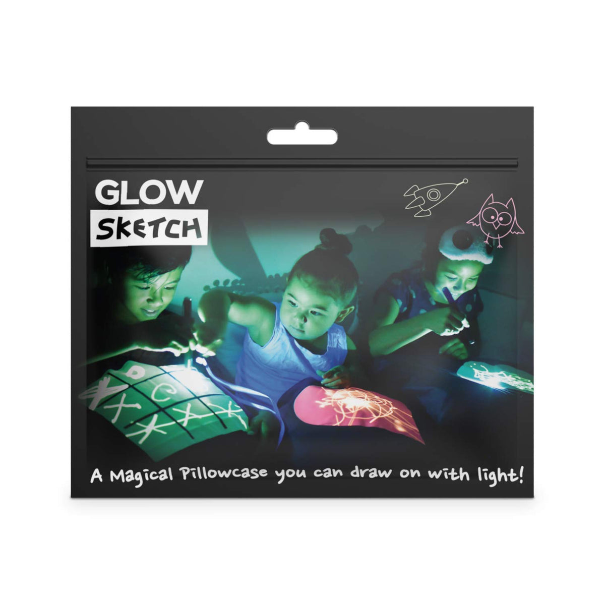 Illuminated Apparel Glow Sketch Interactive Glow in The Dark Pillowcase (Dream Cloud)