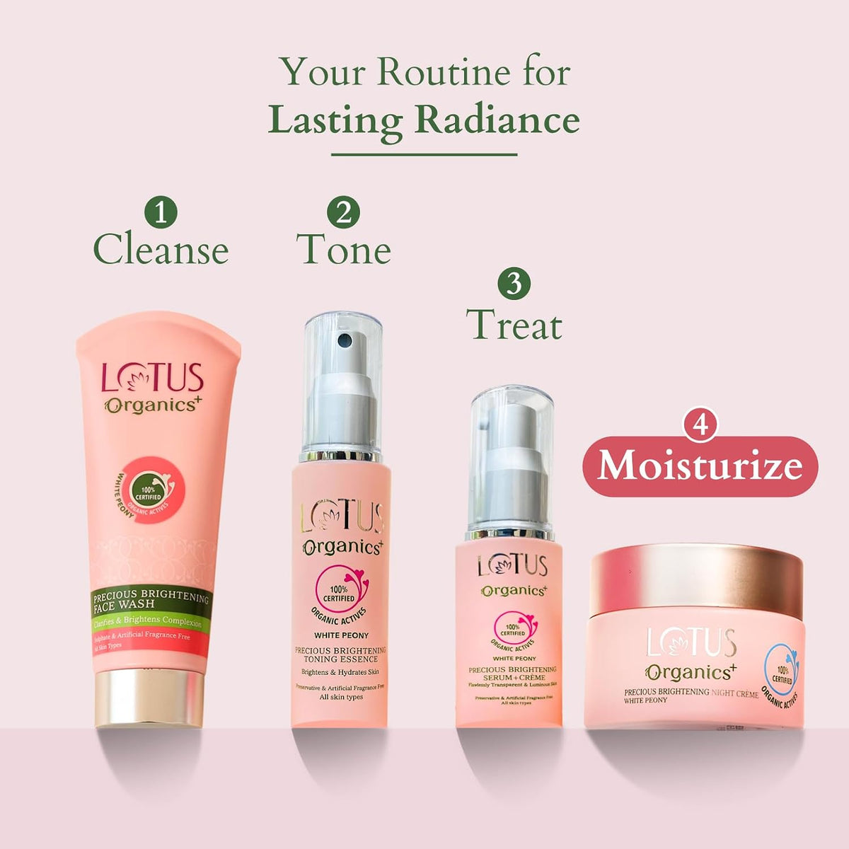 Lotus Organics+ Precious Brightening Night Cream | For Dark Spots, Blemishes & Pigmentation | Night Moisturiser | 30g