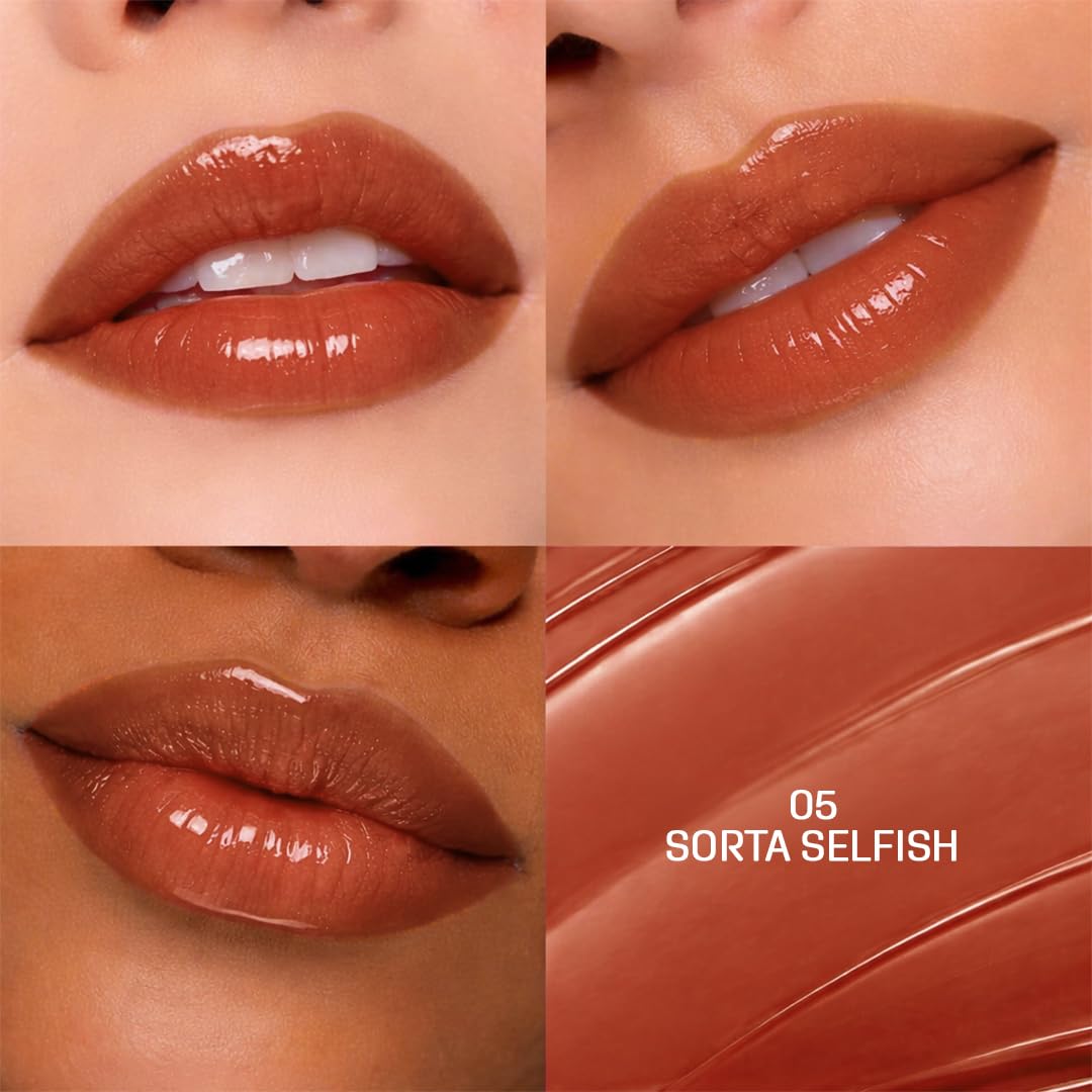 Colors Queen Gloss Stick | Lightweight & Non-Sticky Lip Gloss | Smooth 8 Hrs Hydrating Formula | High Shine Lipstick for Women Enriched with Shea Butter, Vitamin E & Squalane (05 - Sorta Selfish, 3.6g)