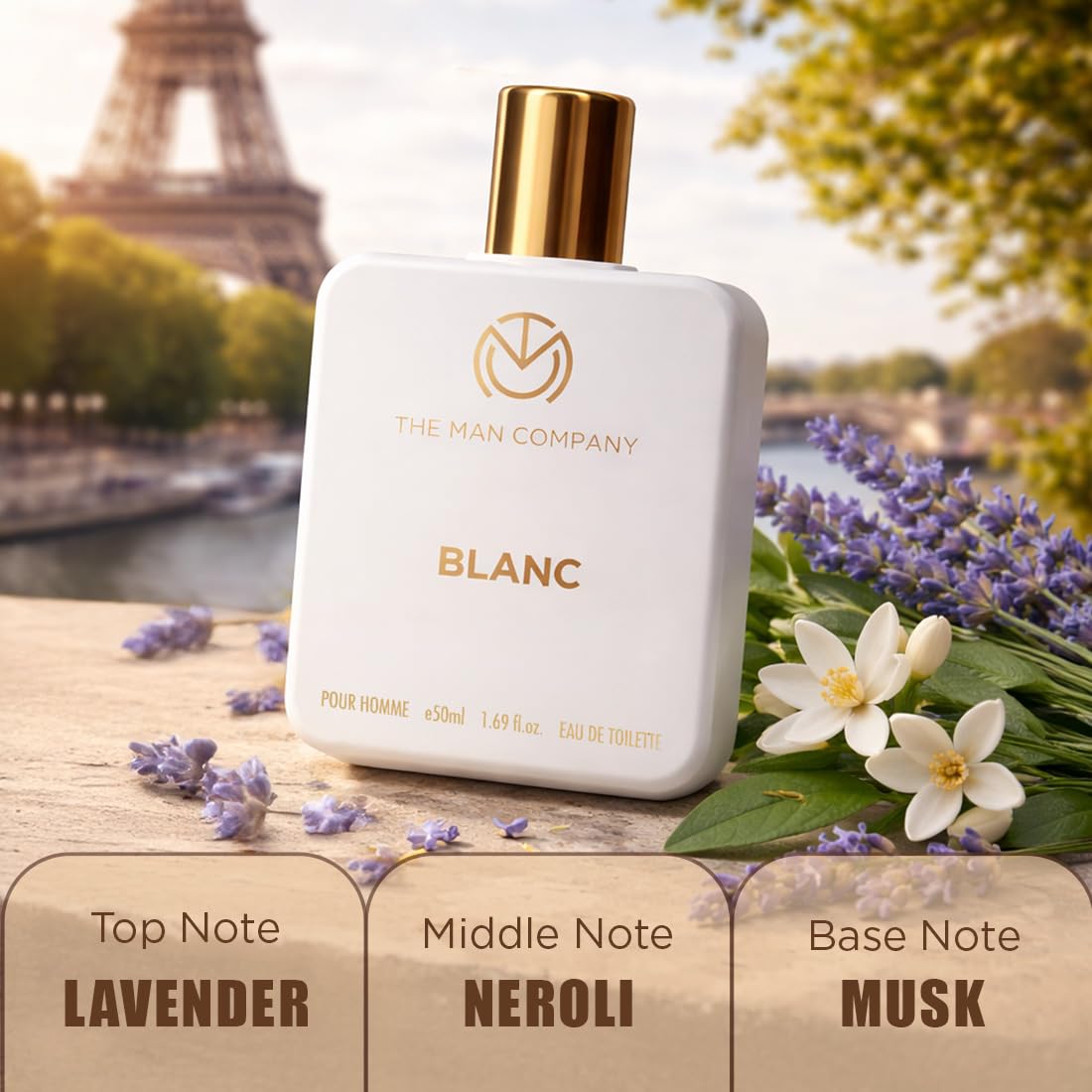 The Man Company Blanc Edt Perfume - Musk, Citrusy & Aromatic Scent For Man | Premium Long-Lasting Fragrance Spray | Gift For Man, Gift For Him - 50Ml | Perfume