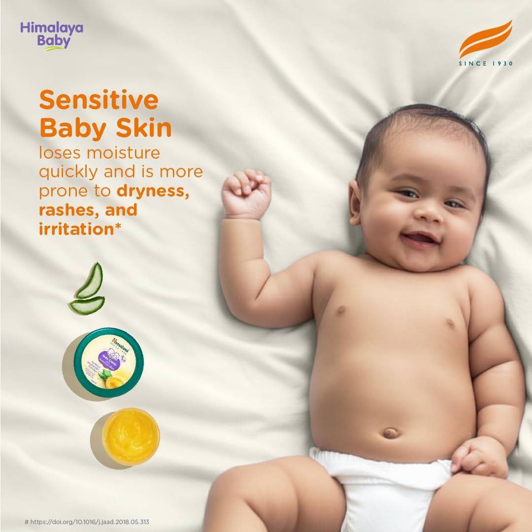Himalaya Baby Cream with Pure Cow Ghee 200ml| For Sensitive Skin| pH 5.5 Pure cow ghee 200 ml (Pack of 1)