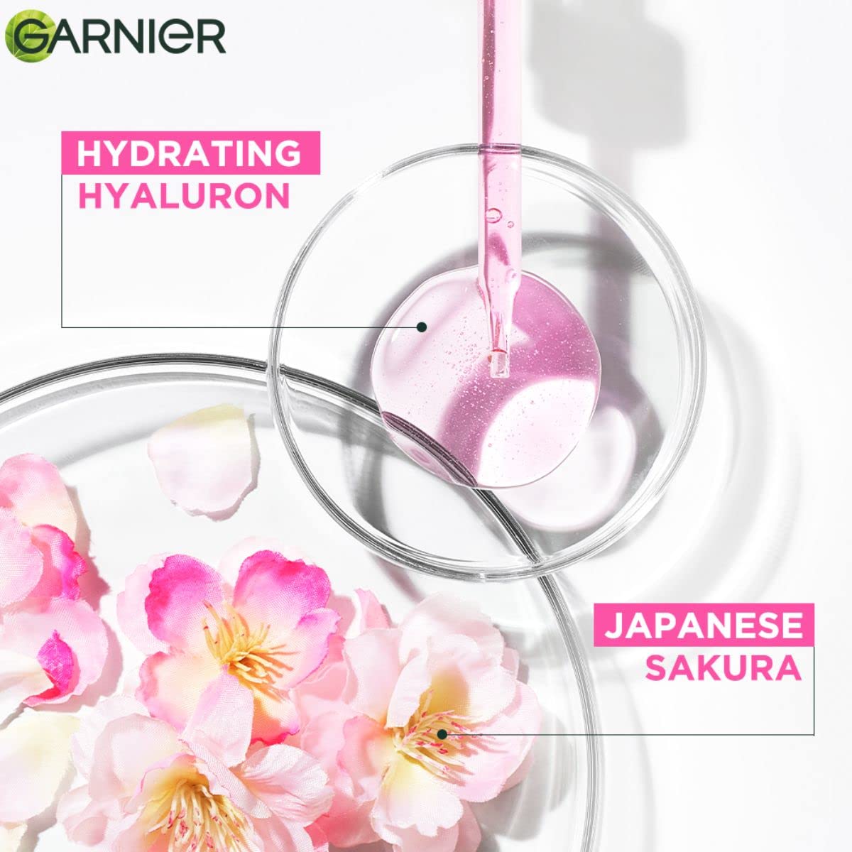 Garnier Skin Naturals, Sheet Mask, Hydrating & Increases Glow, Sakura Glow, 28g Face Serum Sheet Mask