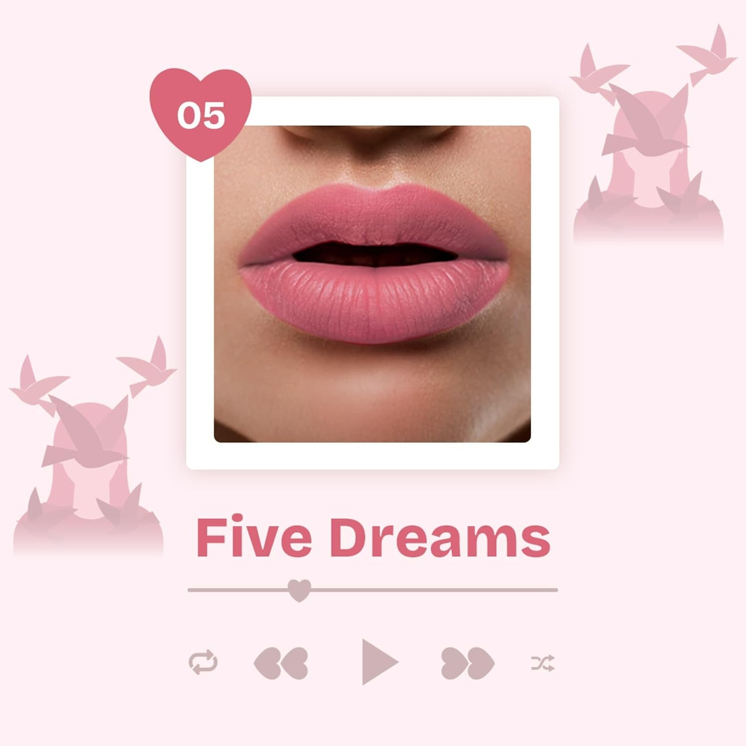 MARS Love Track Velvet Lip Tint (2.8ml) (FIVE DREAMS) | Velvet Matte Finish | Non-Sticky & Lightweight | Highly Pigmented | Comfortable Wear
