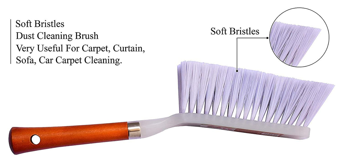 Sakoraware Plastic Brush with Long and Hard Bristles for Home Cleaning Floor, Tiles, Carpet, Bed, Mattress, Window, Bathroom, Car Seat, Curtain, Mats, Upholster