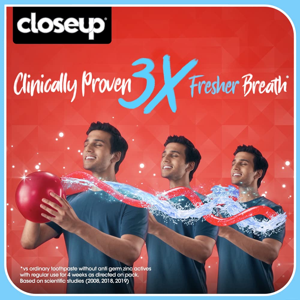 Close Up Hemir Toothpaste | India's No. 1 Gel Toothpaste|3X Fresher Breath |Upto 12 Hrs Of Fresh Breath & White Teeth|900G Fresh 900 g (Pack of 1)