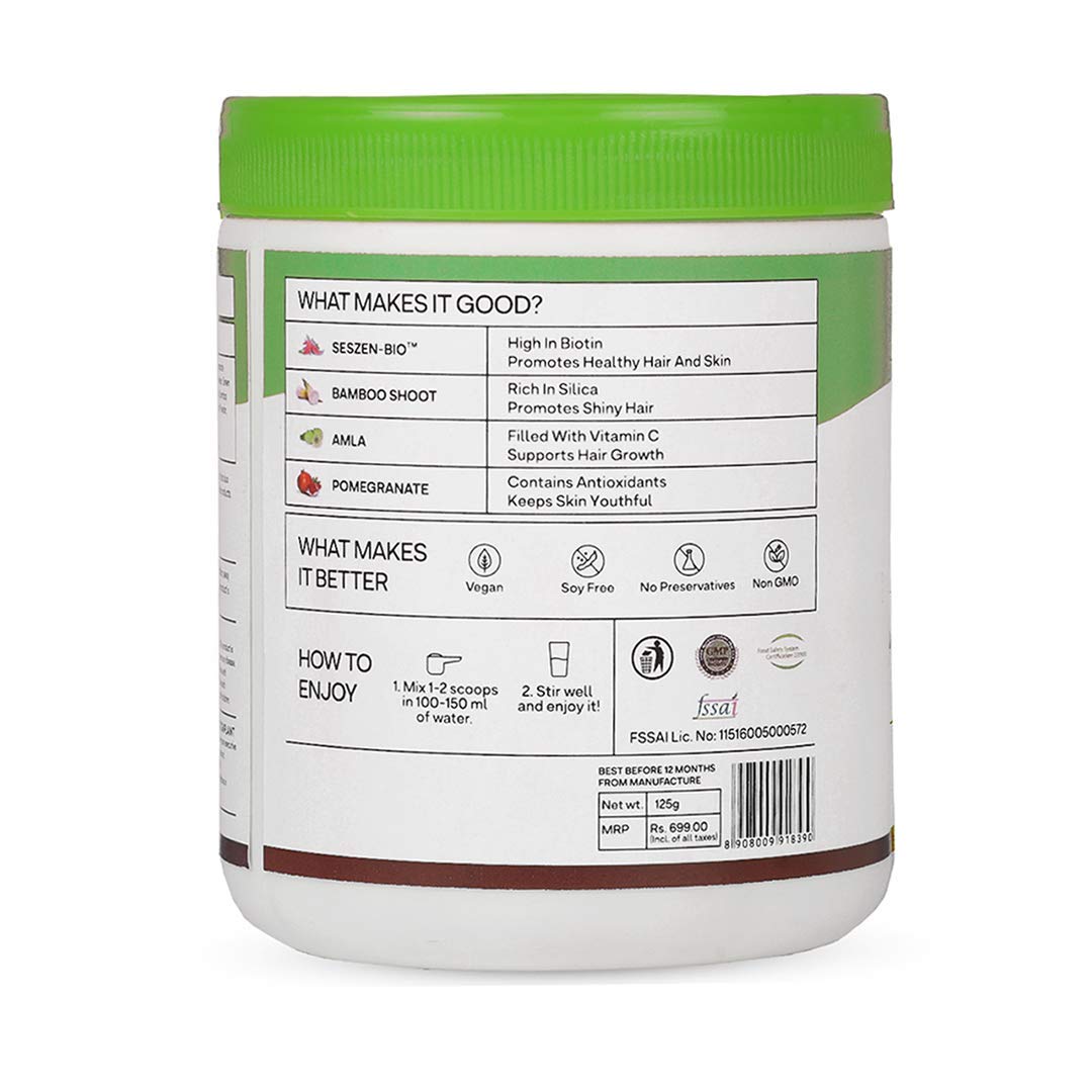 OZiva Hair Vitamins +Plant Based Biotin Powder for Hairfall, Combo Pack