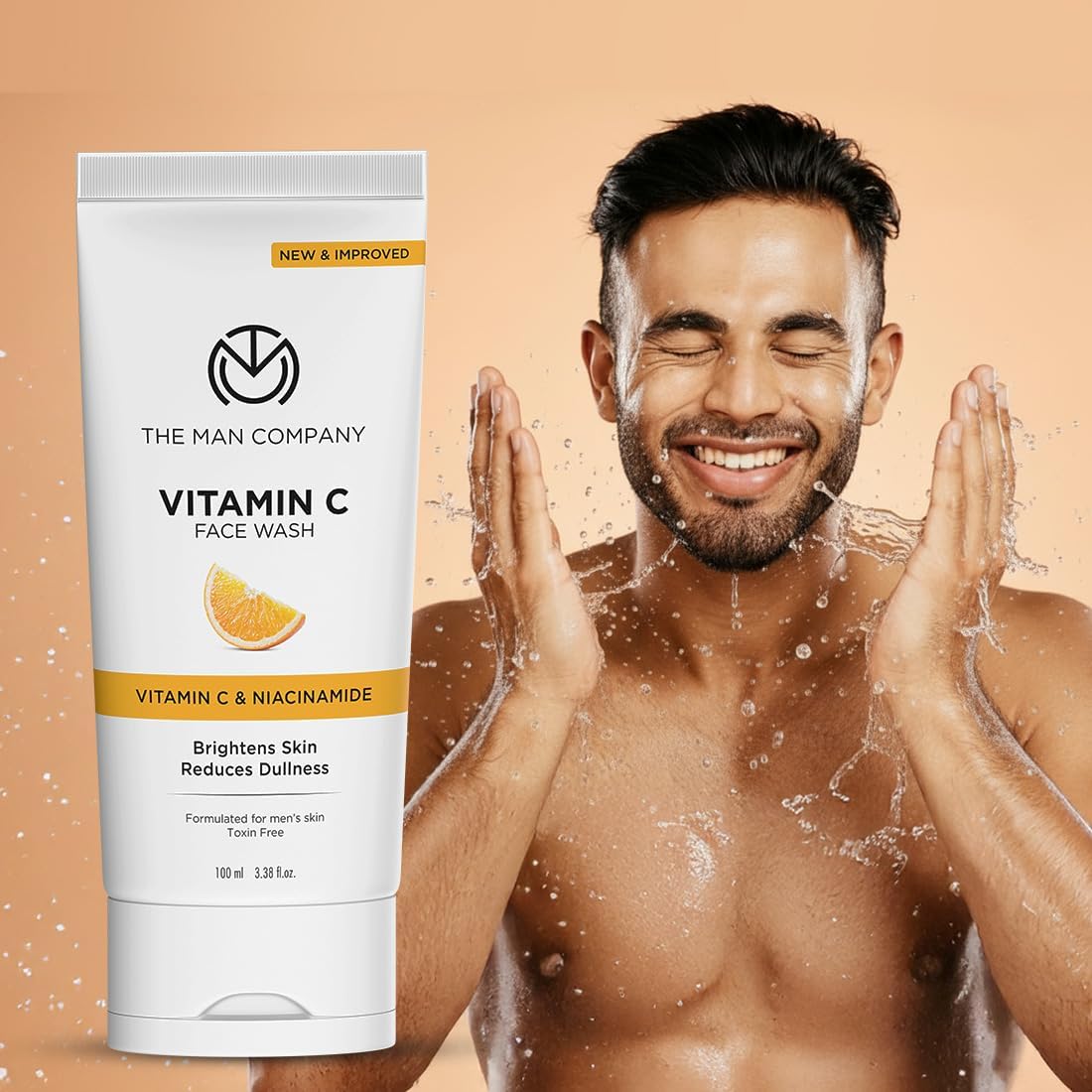 The Man Company Vitamin C Face Wash with Turmeric and Moringa | Paraben Free - 100ml, Pack of 2 | Face Wash For Man