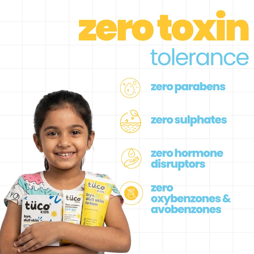 Tuco Kids 3-in-1 De-Tan Kit, SPF 50 Sunscreen, Lotion & Soap, Boys & Girls