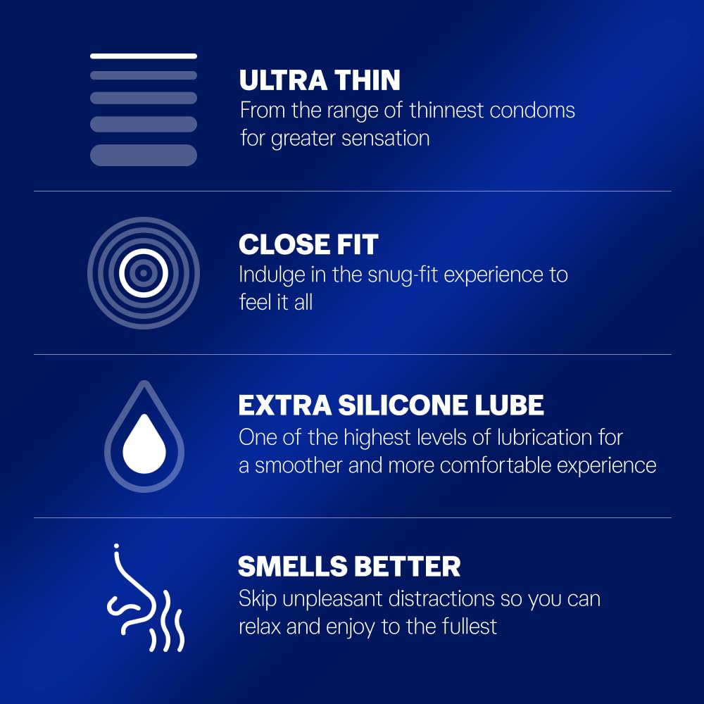 Durex Close Fit Invisible Condoms for Men - 3s | Ultra Thin Condom