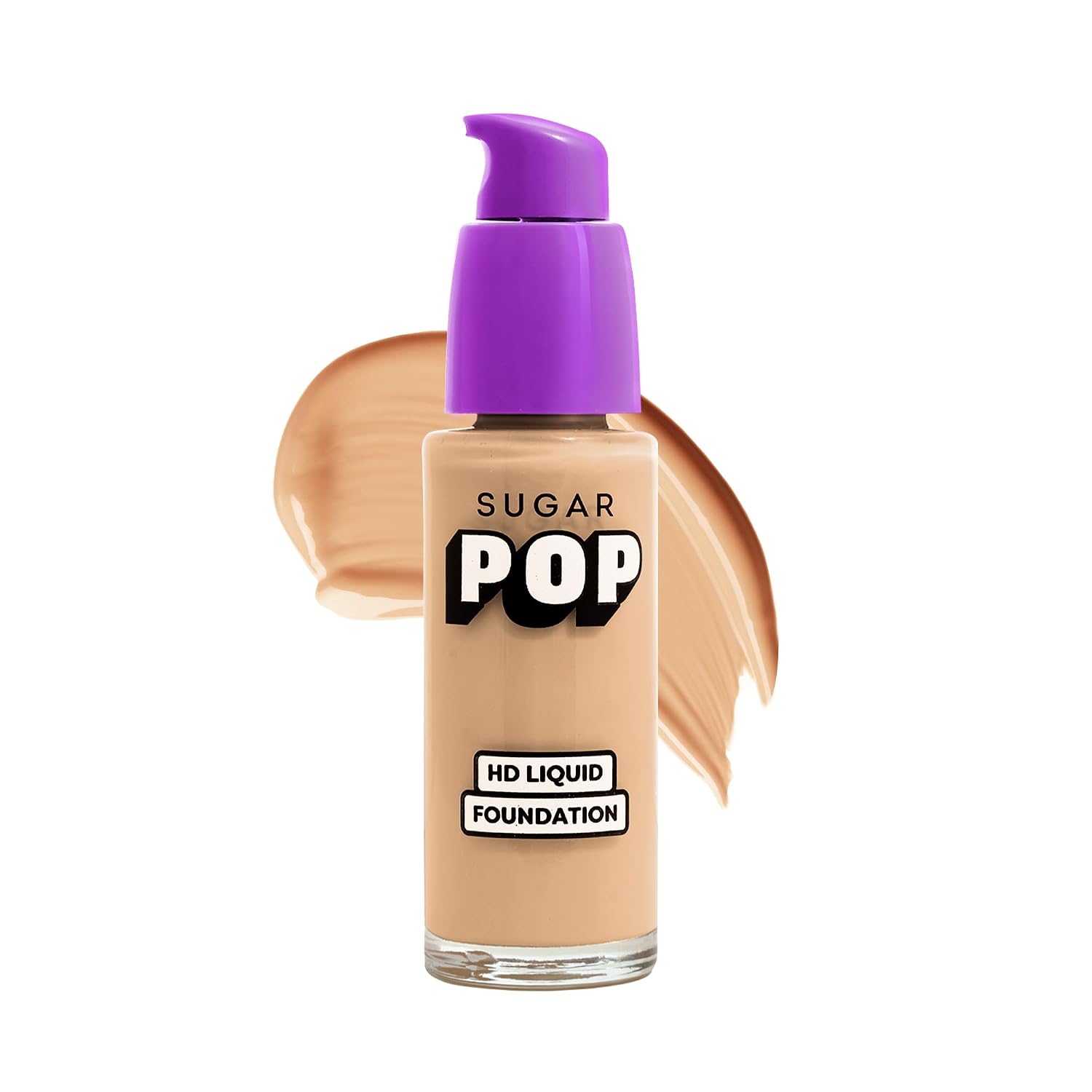 SUGAR POP HD Liquid Foundation with SPF 30 | Lasts upto 16hrs | Full Coverage | Water-Resistant | Matte Finish | 30ml - 11 Apricot