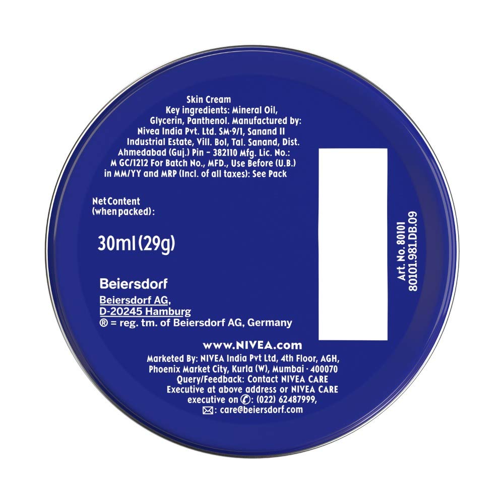 Nivea Cream For Help Your Skin To Become Soft And Smooth (Normal Skin) 30ml 30 ml (Pack of 1)