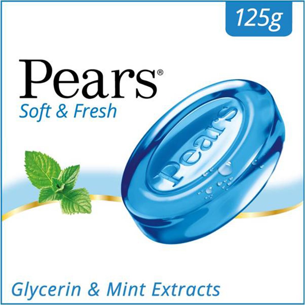 Pears Soft and Fresh Soap Bar, 125g (Buy 4 Get 1 Free)