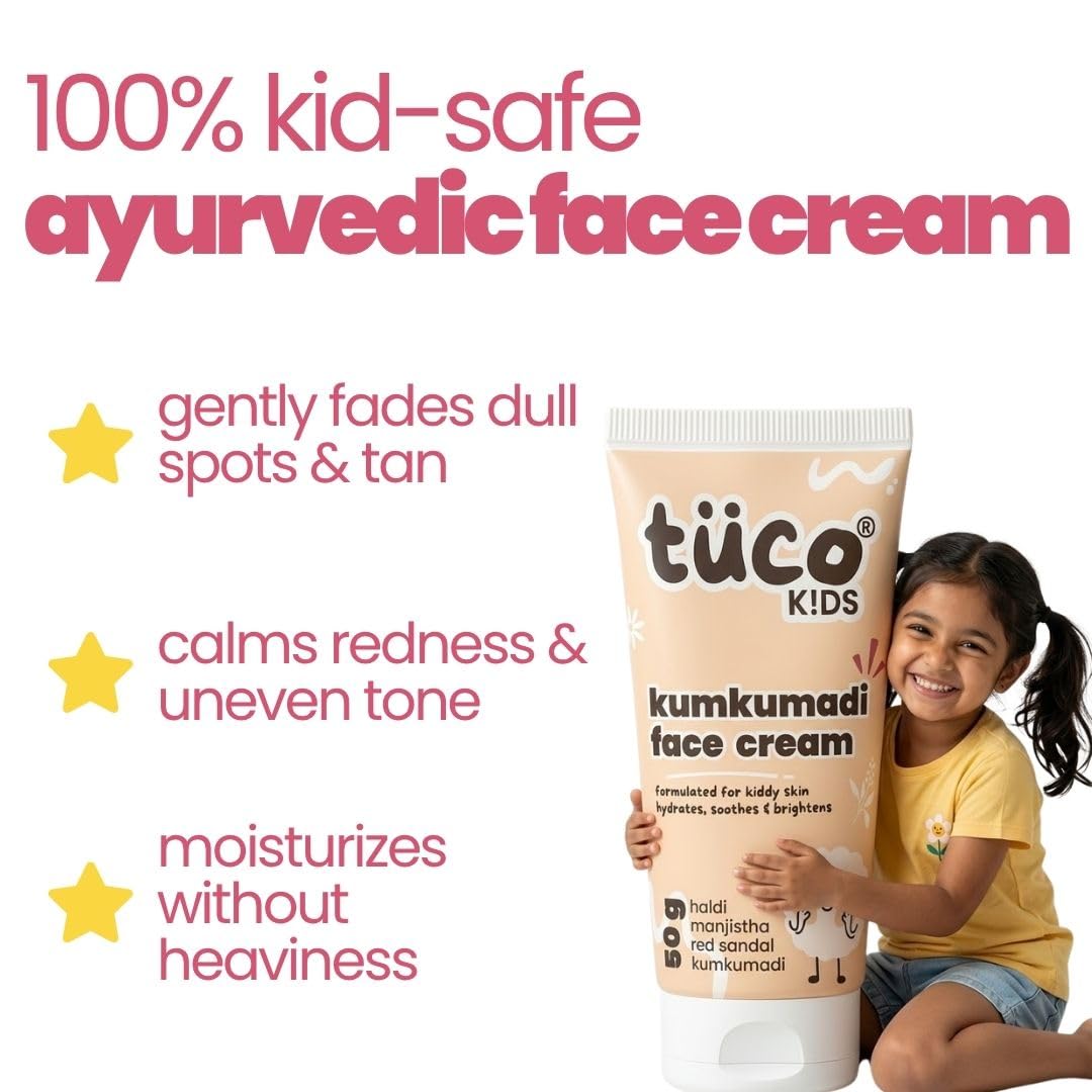 Tuco Kumkumadi Face Cream for Kids, With Turmeric for Brightening Skin -50g Face Cream 50 g (Pack of 1)