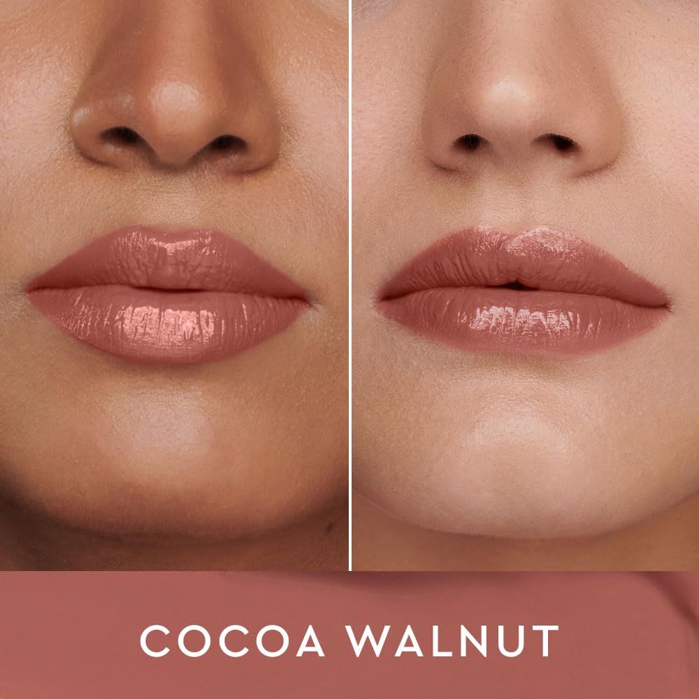 Kiro Glossfinity Crème Gloss - Cocoa Walnut, 5ml | High-Shine Nude Lip Gloss | Hydrating, Non-Sticky Formula | Enriched with Murumuru & Cupuacu Butters | 8 Shades for Every Indian Skin Tone