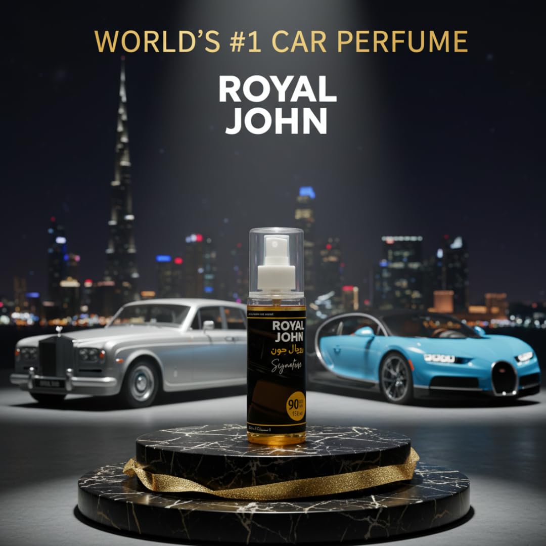 Royal John Car Perfume – Smell Like a Luxury Car | Long-Lasting Freshness | 100ml Spray | Multipurpose Perfume | 1 Bottle for 3 Years