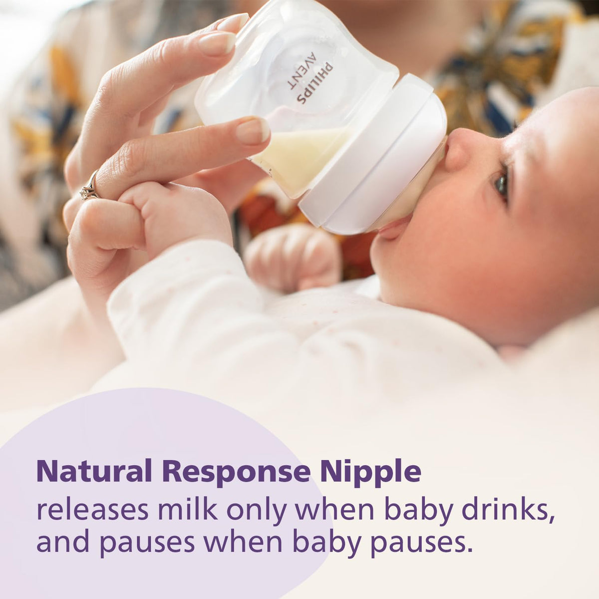 Philips Avent Natural Response Baby Feeding Bottle - 125Ml Baby Milk Bottle for Newborns and Up, Bpa Free, 0+ Months (Model SCY900/01) Transparent 1 count (Pack