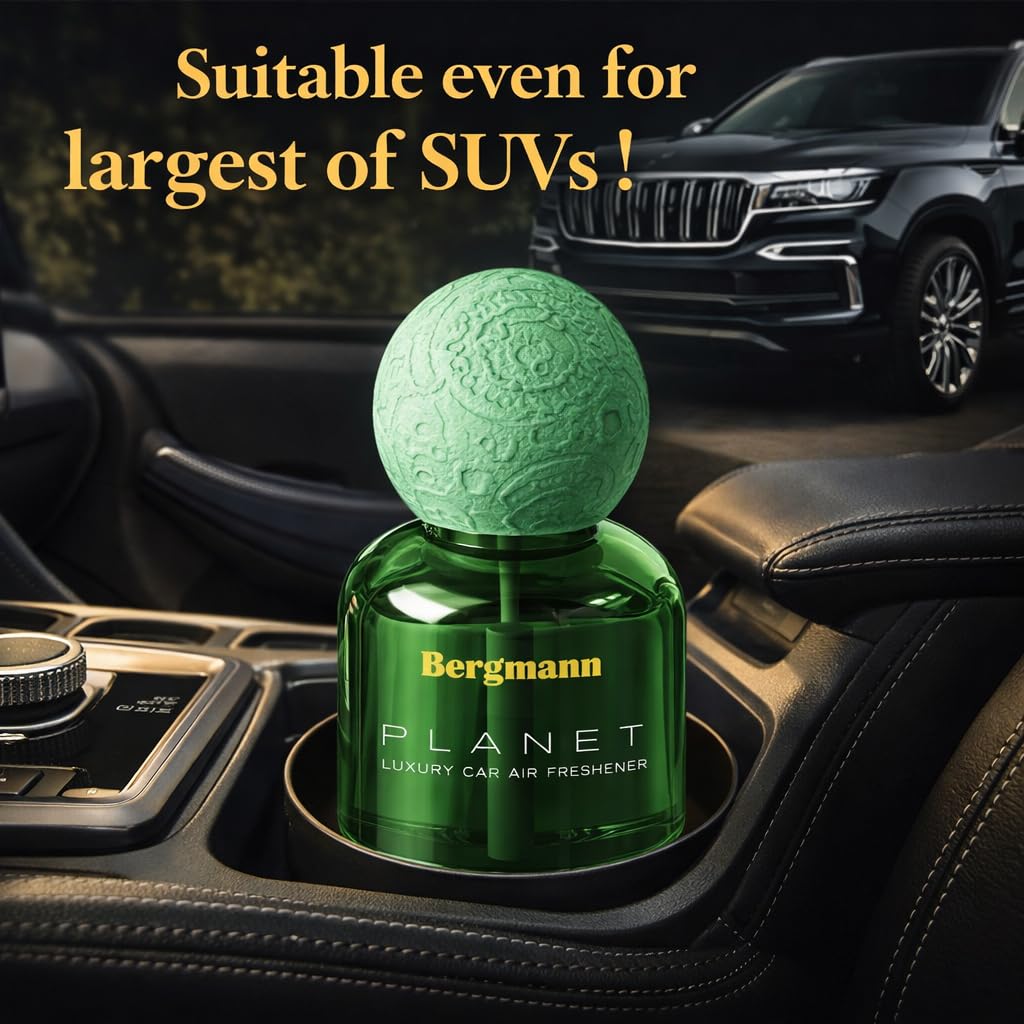 Bergmann Planet Luxury Car Perfume, Car Air Freshener, For Car & Home, Alcohol-free, Long-Lasting upto 90 days, COLOGNE, 110ml