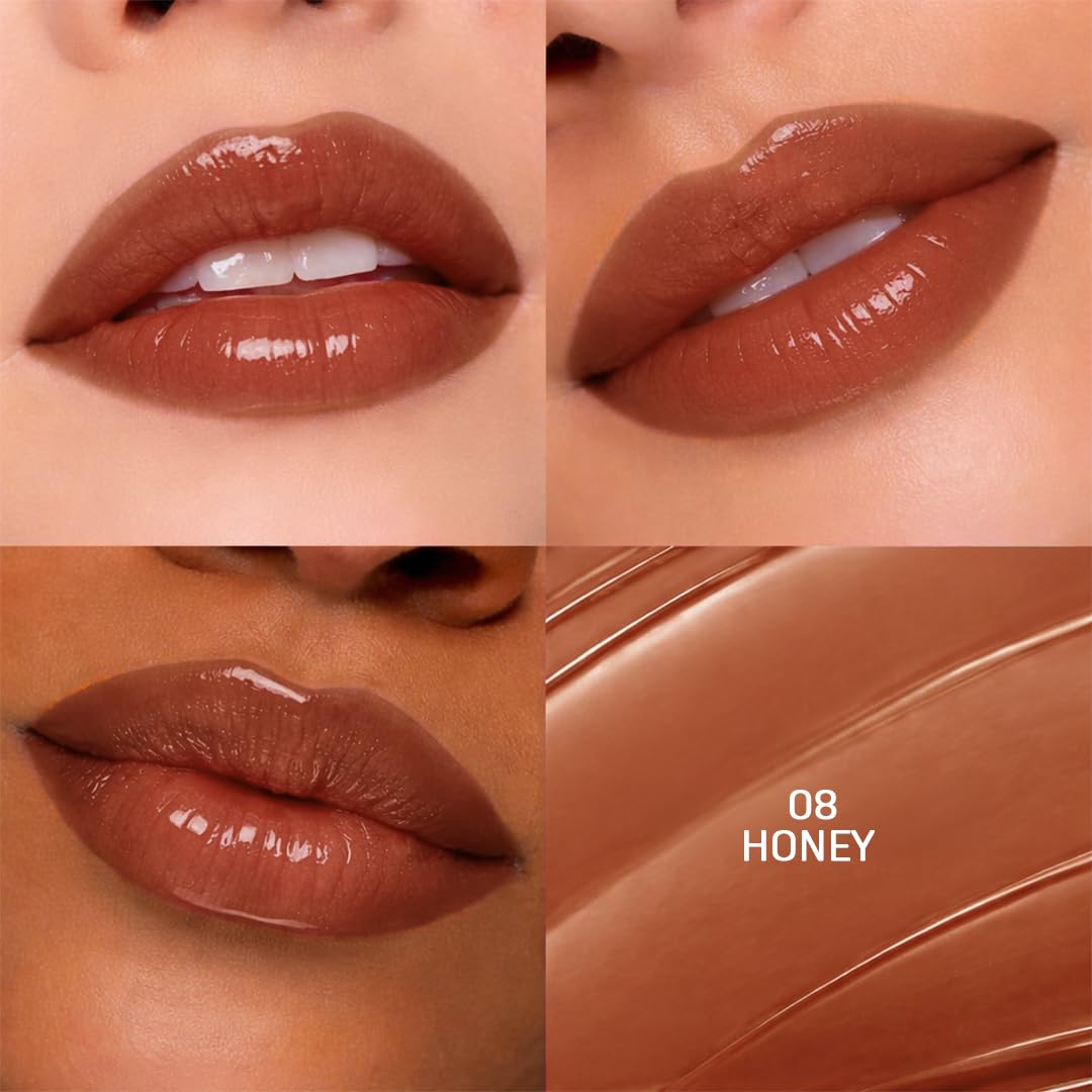 Colors Queen Gloss Stick | Lightweight & Non-Sticky Lip Gloss | Smooth 8 Hrs Hydrating Formula | High Shine Lipstick for Women Enriched with Shea Butter, Vitamin E & Squalane (08 - Honey, 3.6g)