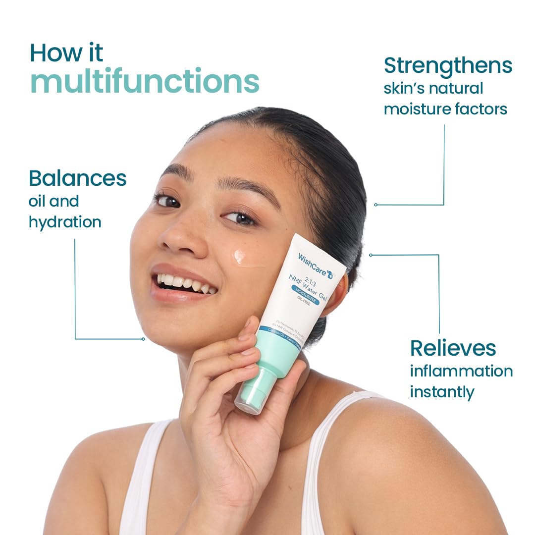 WishCare 2:1:3 NMF Water Gel Moisturizer for Face Oily Skin, Dry Skin, 50ml 50 ml (Pack of 1)