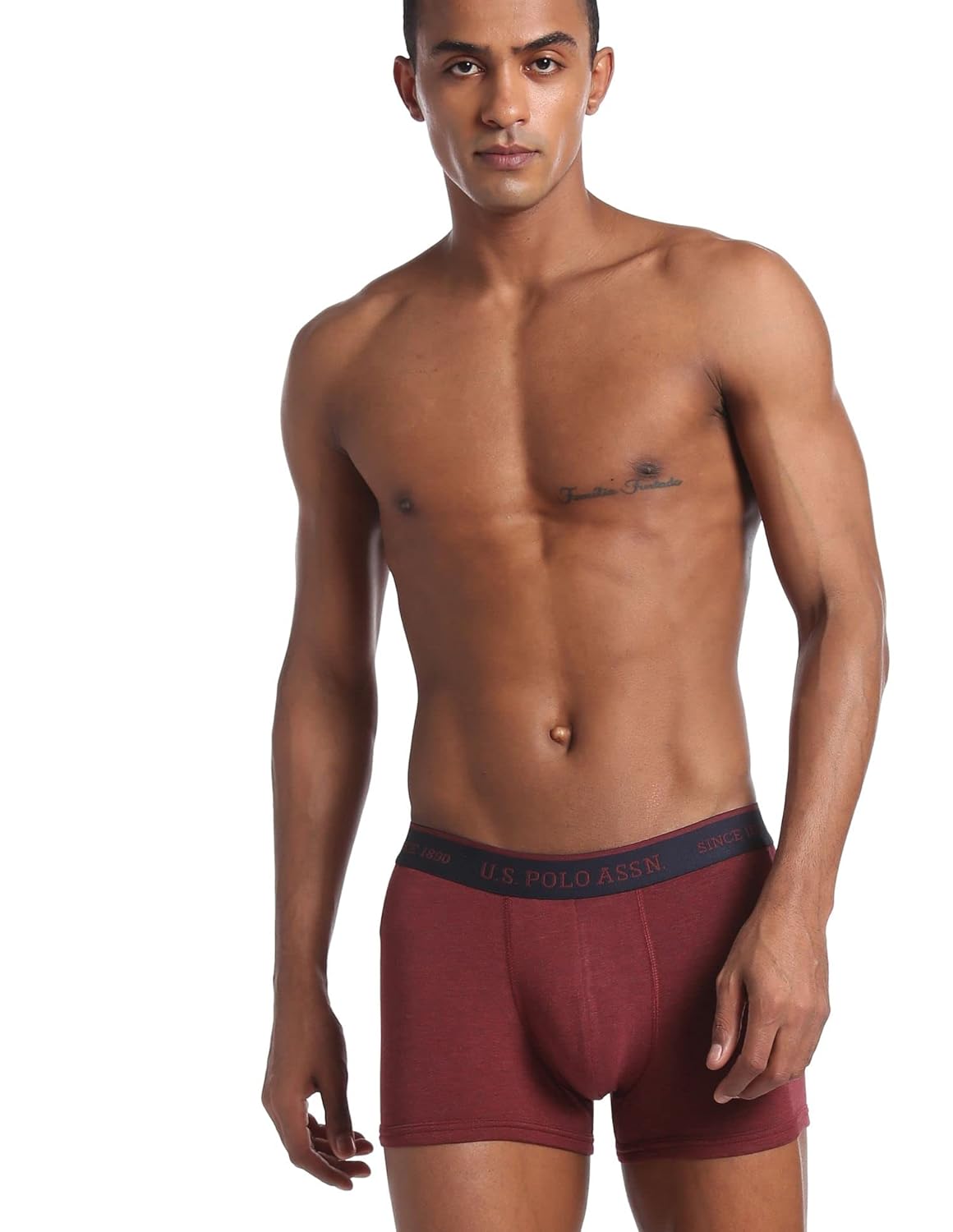 U.S. POLO ASSN. Men Cotton Bamboo Antibacterial I705 Premium Trunks - Pack of 1 S / ANTHRA MEL