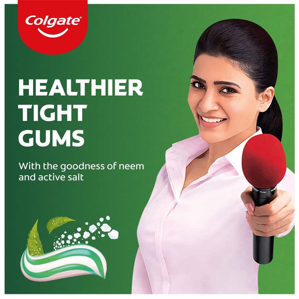 Colgate Active Salt Neem Toothpaste, Germ Fighting Toothpaste for Healthy, Tight Gums, 600g, Buy 2 Get 1 Toothpaste Lemon 600 count (Pack of 1)