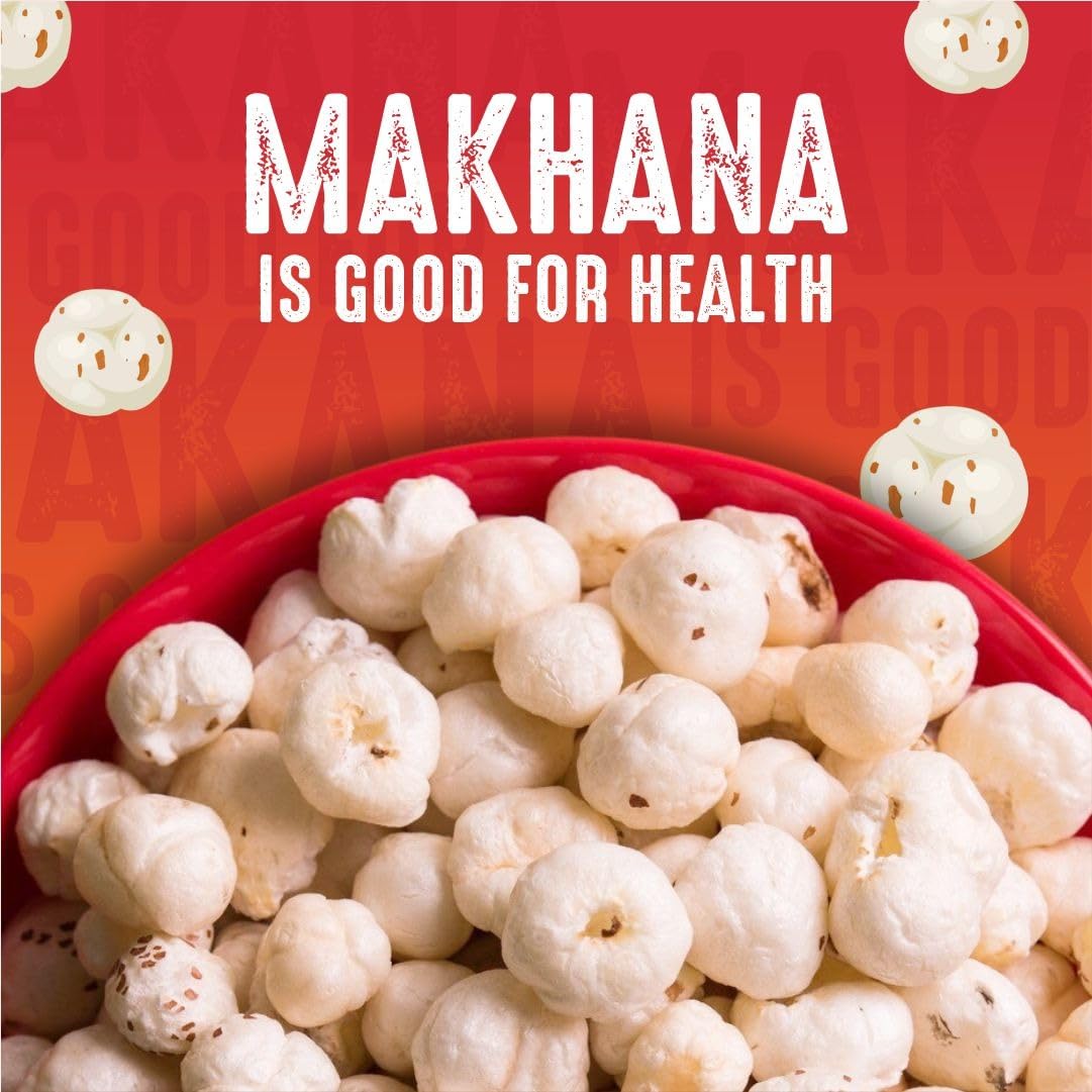 Happilo Premium Plain Prasadam Makhana 200g, Fit for Fasting, Lotus Seed Pop/Gorgon Nut Puffed Kernels, Hand-Picked 200 g (Pack of 1)