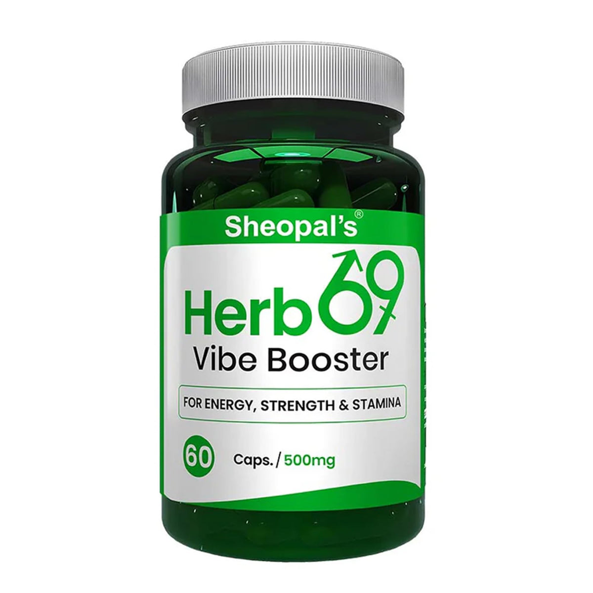 Sheopals Herb 69 Vibe Booster for Men | Ayurvedic Helps Increasing Vitality & Energy Booster | With Shudh Shilajit Safed Musli, Ashwagandha, Shatavari | 60 Caps