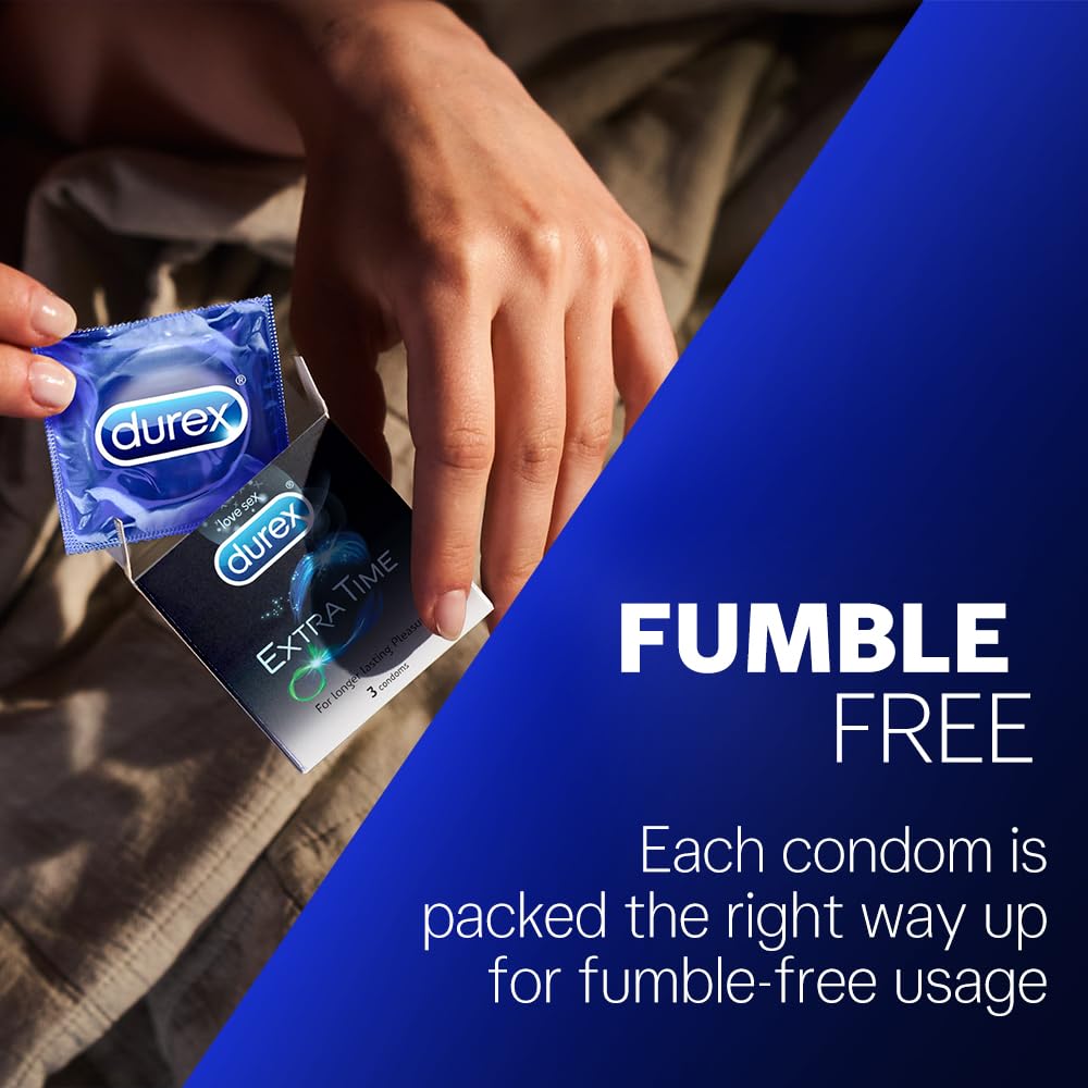 Pleasure Packs (Durex Extra Time 10s, Extra Ribbed 10s)- Pack of 2