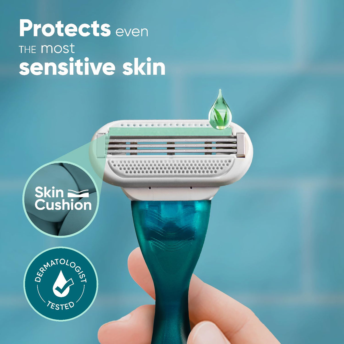 Gillette Venus Women Smooth Combo Pack | Razor Plus 3 Refills | Aloe Vera Smooth H+3C