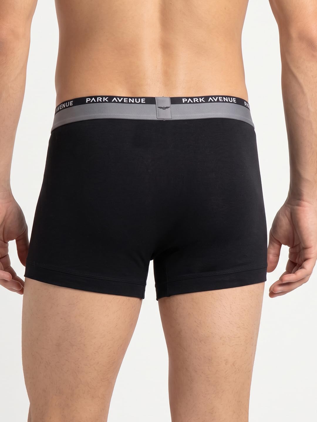 Park Avenue Men Regular Fit Solid Pattern Cotton Spandex Blend Trunk 100 CM Black