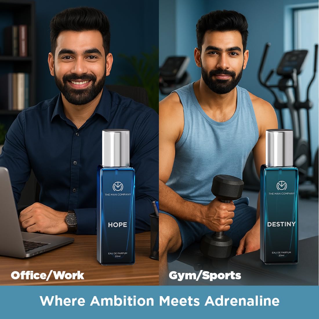 The Man Company Fragrance Fusion Duo, Hope and Destiny Perfume Gift Set | Eau De Parfum Set, 20ml x 2 | Gift for Man | Long-Lasting EDP | Premium Perfume for Ma