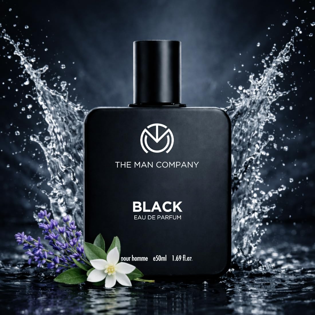 The Man Company Black Eau De Parfum For Men | Fresh Woody Fragrance | Long-Lasting Scent | Evening & After-Hours Wear | 50ml 50 ml (Pack of 1) Eau de Parfum ( E