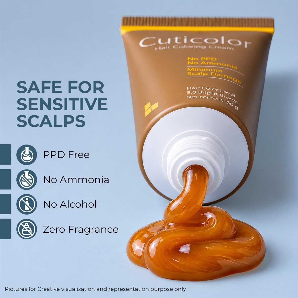 Cuticolor Permanent Hair Color Cream|#1 Dr Prescribed|For Sensitive Skin|Eco Mechanism For Preserving Scalp Health|Enriched With Portulaca & Boseivela Extracts