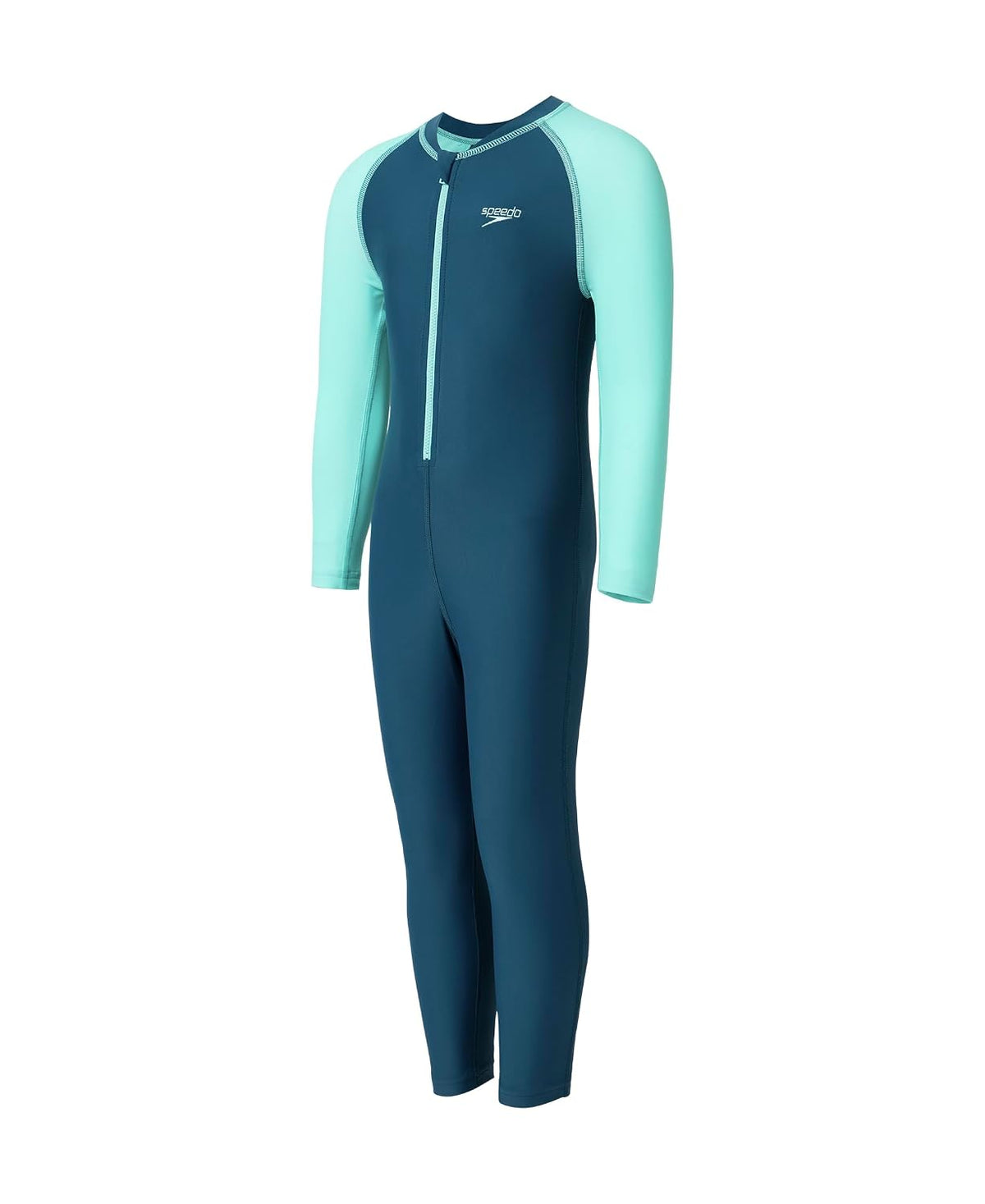 Speedo Boy's Recycled Endurance 10 All in One Suit Dark Teal & Arctic Glass 1-2 Y