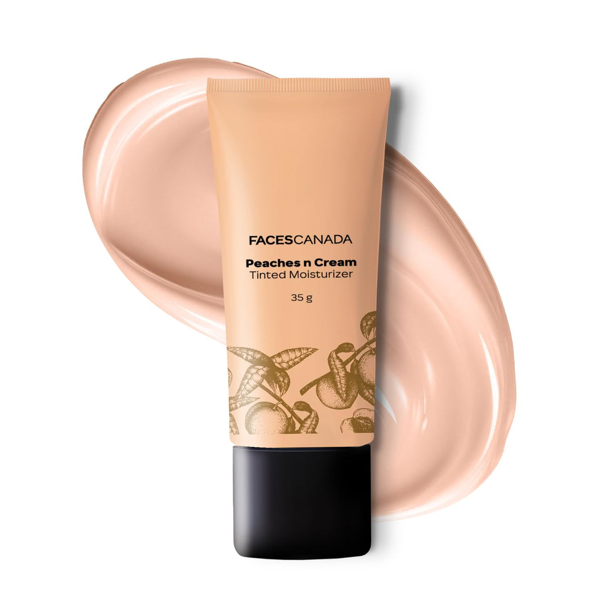 FACES CANADA Peaches N Cream Tinted Moisturizer - Light 01, 35 g | Soft Peachy, Natural Glow | Lightly Tinted BB Cream | Non Oily Lightweight Gel Formula | Blen