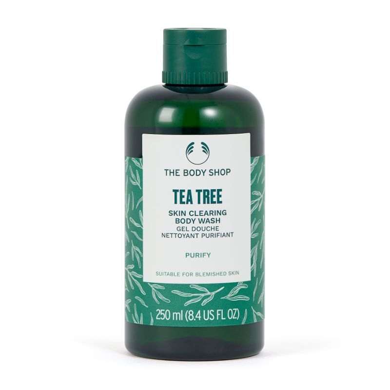 The Body Shop Tea Tree Skin Clearing Body Wash (250ml) – Purifying Vegan Body Wash For Oily, Blemished Skin – 8.4 oz