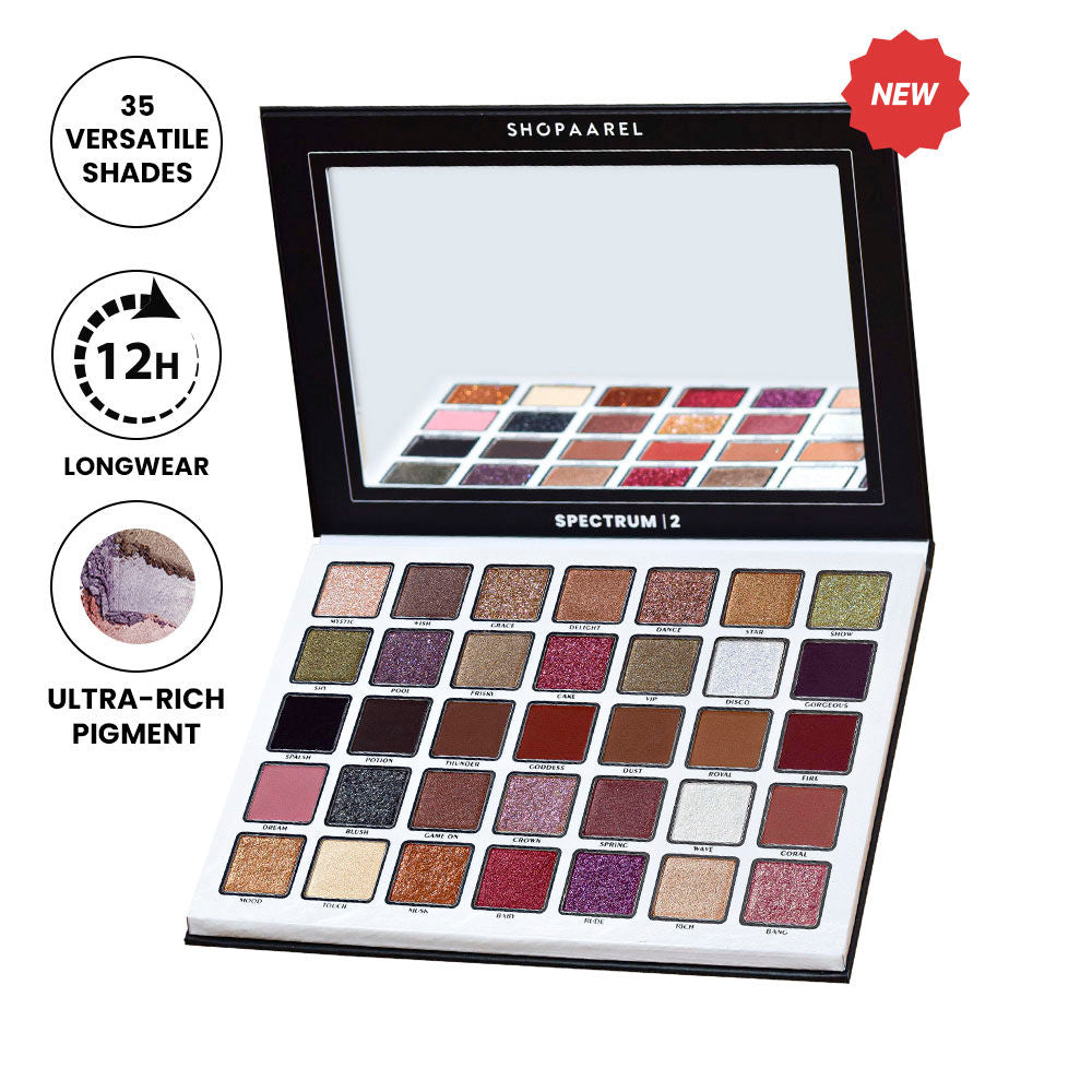 Shopaarel Spectrum-2 35 Color Eyeshadow Palette (45.5g)