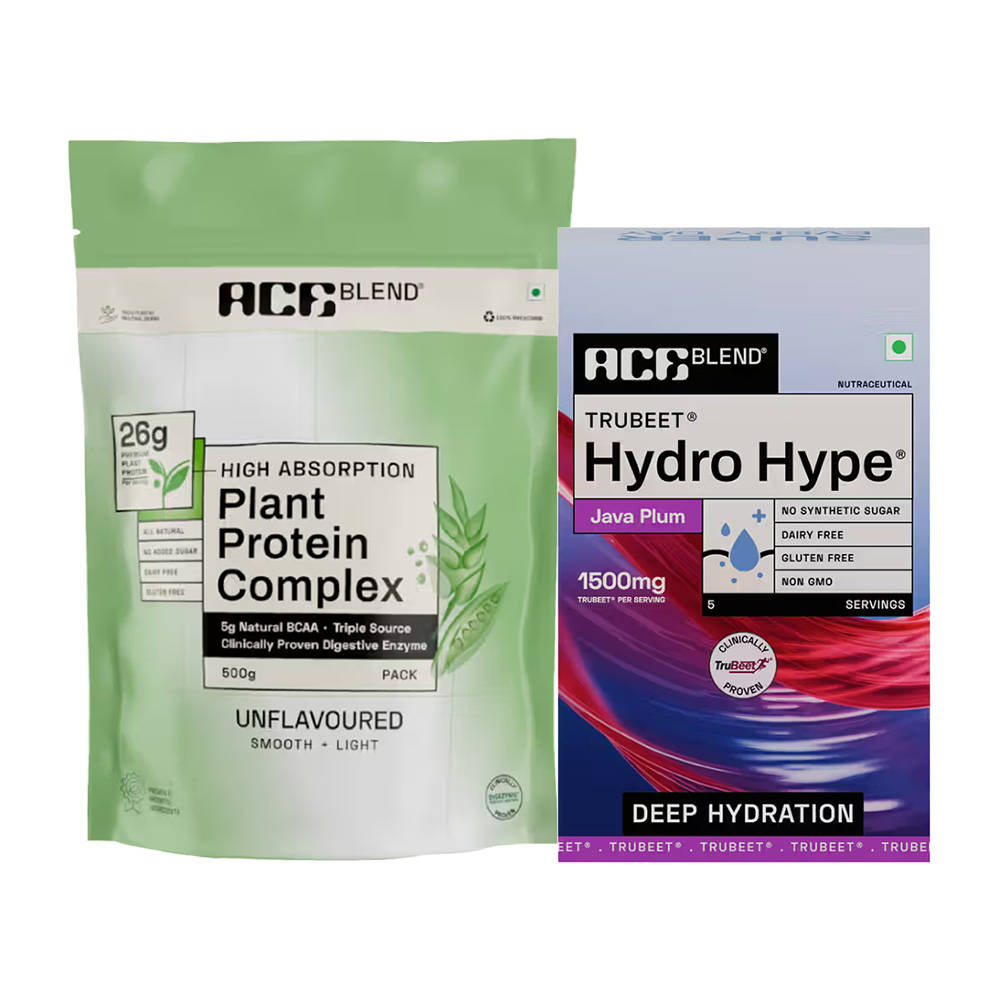 Ace Blend 26g Plant Protein Triple Complex & Hydro Hype Natural Beetroot Extract - Java Plum · 2pcs