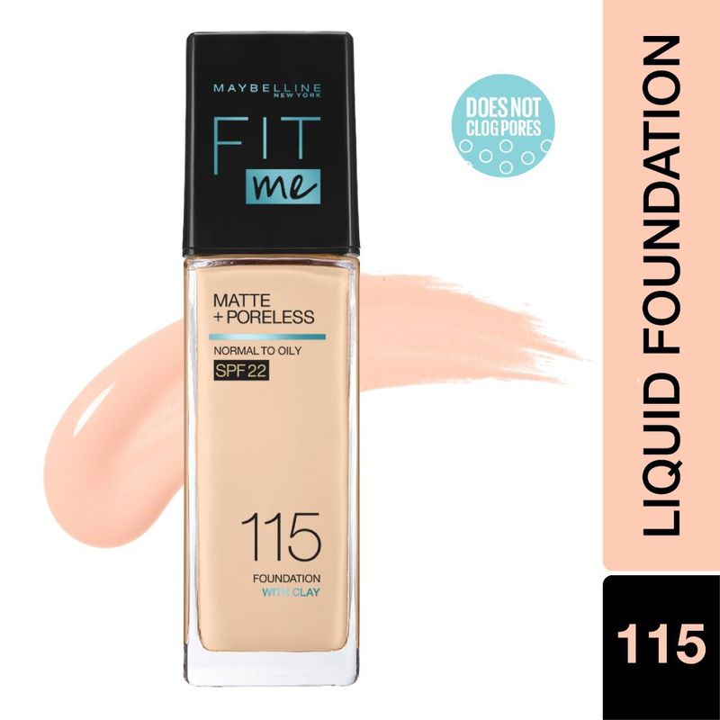 Maybelline Fit Me Matte Poreless Normal To Oily SPF 22 Foundation 115 Ivory